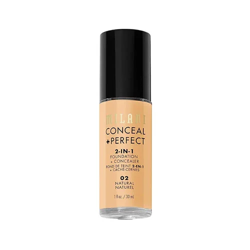Milani Conceal + Perfect 2-In-1 Foundation + Concealer - 02 Natural - 30gm